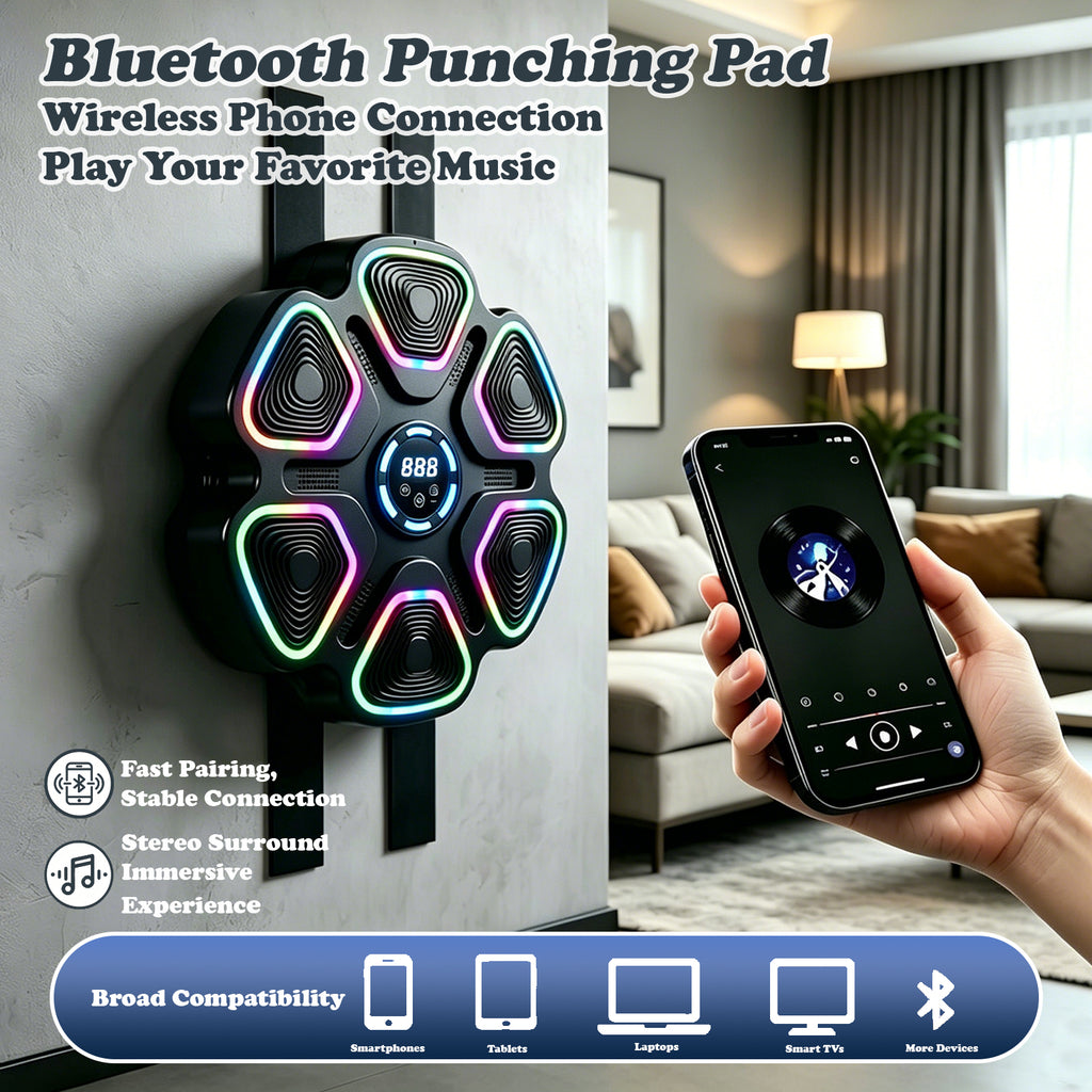 Upgrade Music Boxing Machine for Adults & Kids - Smart Punching Machine with Boxing Gloves with 9 Model&11 Speed, Wall Punching Pad for Home, Office, Gym