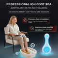 Ionic Foot Bath Detox with Constant Temperature Control Spa Machine for Home | 2 Upgrade Ion Heads, 2 Detox Sea Salt Packs & 1 PC Durable Basin | Soothing Relaxation