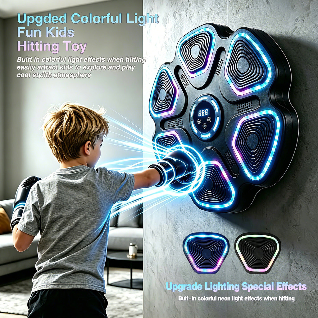 Upgrade Music Boxing Machine for Adults & Kids - Smart Punching Machine with Boxing Gloves with 9 Model&11 Speed, Wall Punching Pad for Home, Office, Gym